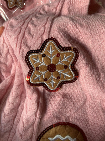 Pink Gingerbread Man Cardigan