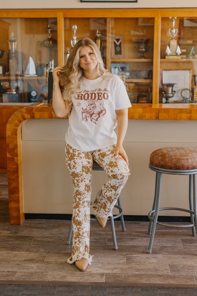 They Call Rodeo on White True Fit Tee