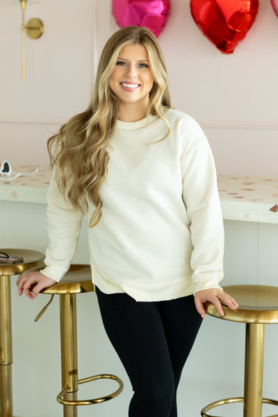 Ivory Fleece Sweatshirt