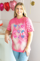 Western Valentine Element's Pink Star Oxidized Tee