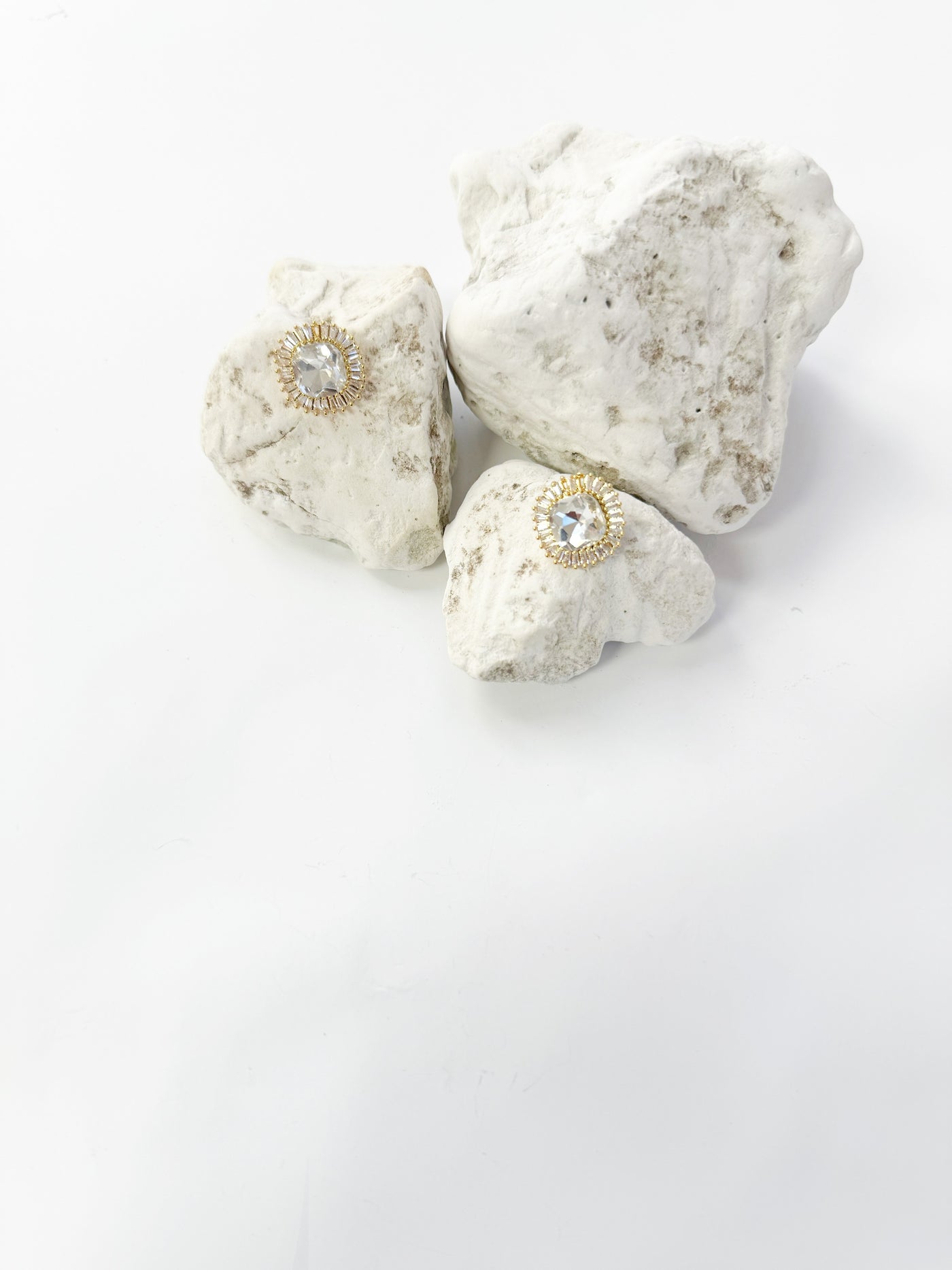 Large Rhinestone Studs, Gold