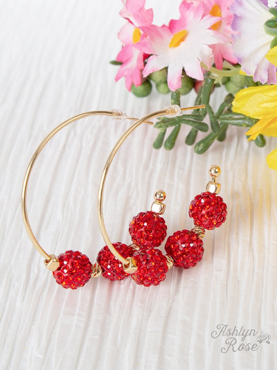 Firework Show Beaded Hoop, Red