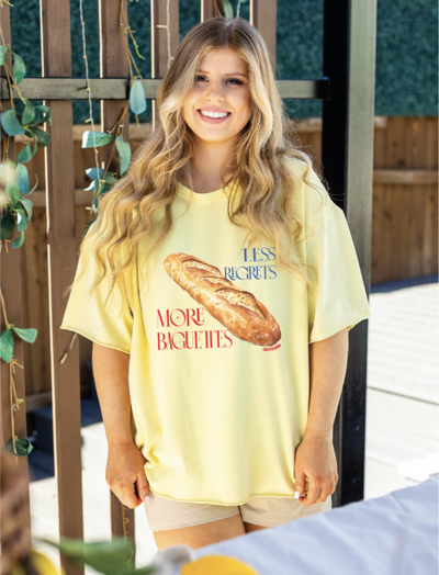 More Baguettes on Yellow Tee Shirt Blank