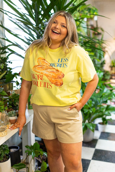 More Baguettes on Yellow Tee Shirt Blank