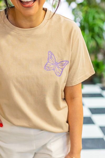 Free Indeed Beige Tee Shirt