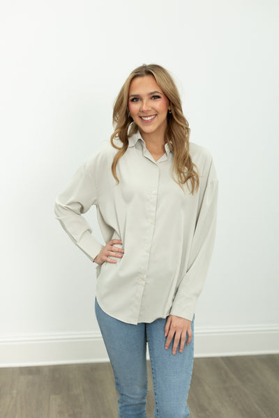 The Kathryn Button-Up, Grey