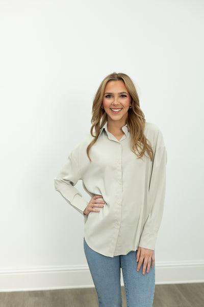 The Kathryn Button-Up, Grey