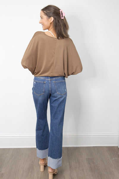Straight-Leg Jeans, Mid-Wash