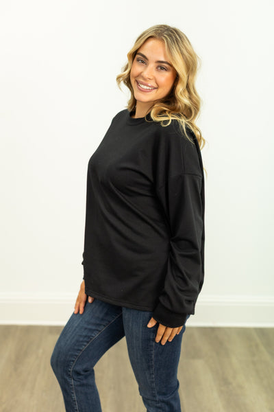 Light Weight Sweatshirt , Black