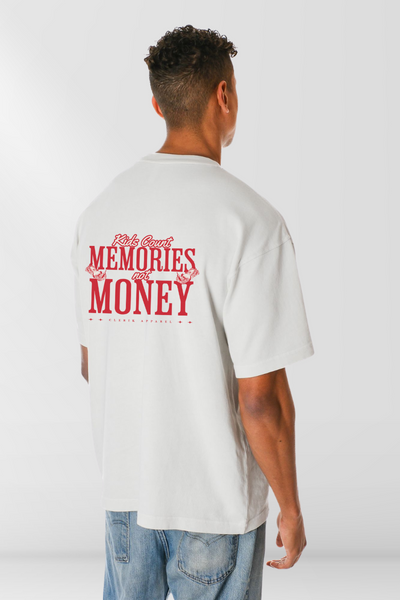Kids Count Memories not Money on Cream Box Tee