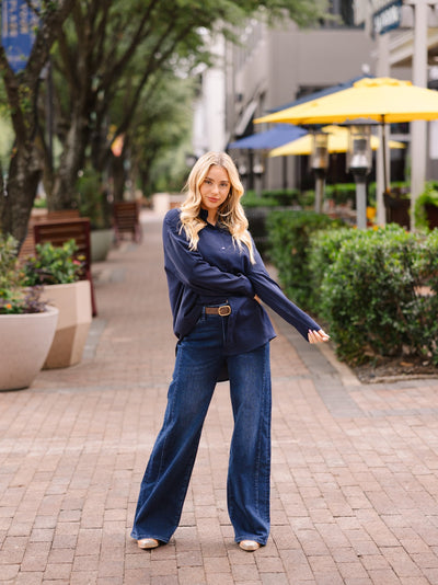 The Kathryn Button-Up, Navy