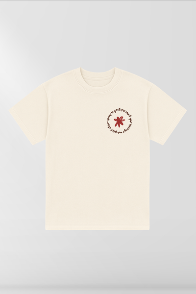 Always Be Grateful on Cream Box Tee