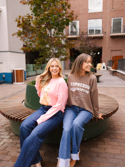 Espresso Martini on Light Weight Sweatshirt, Mocha