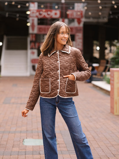 Quilt Jacket, Brown