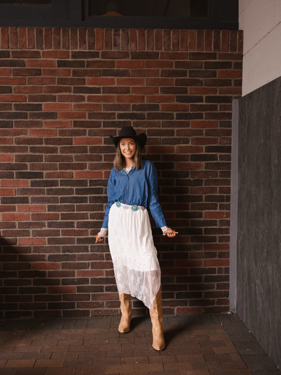 Lace Skirt, Ivory