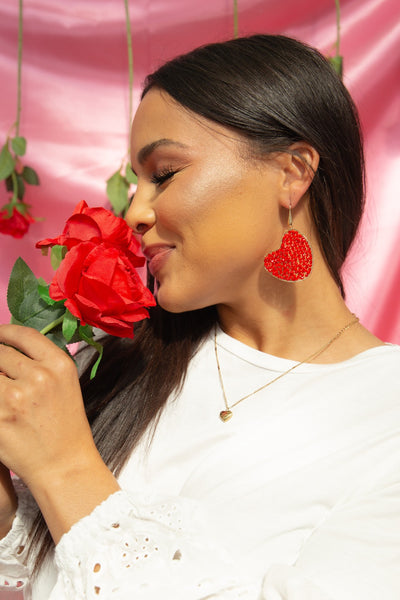 It's a Love Song Heart Sparkle Earrings