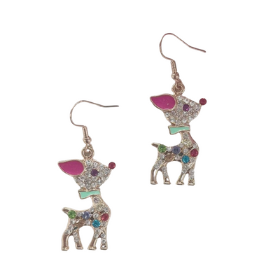 The Red Nose Reindeer Gold Earrings