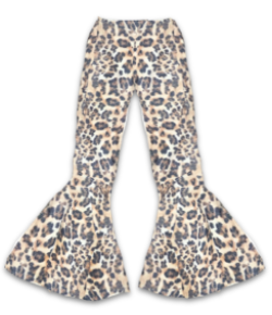 Vintage Wash Leopard Flare Pant