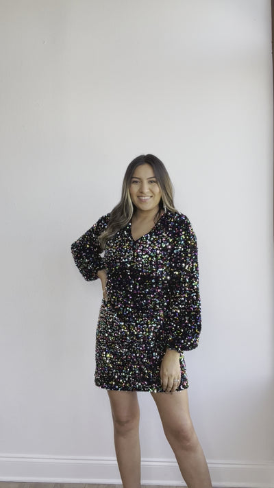 Chromatic Charm Sequined Dress