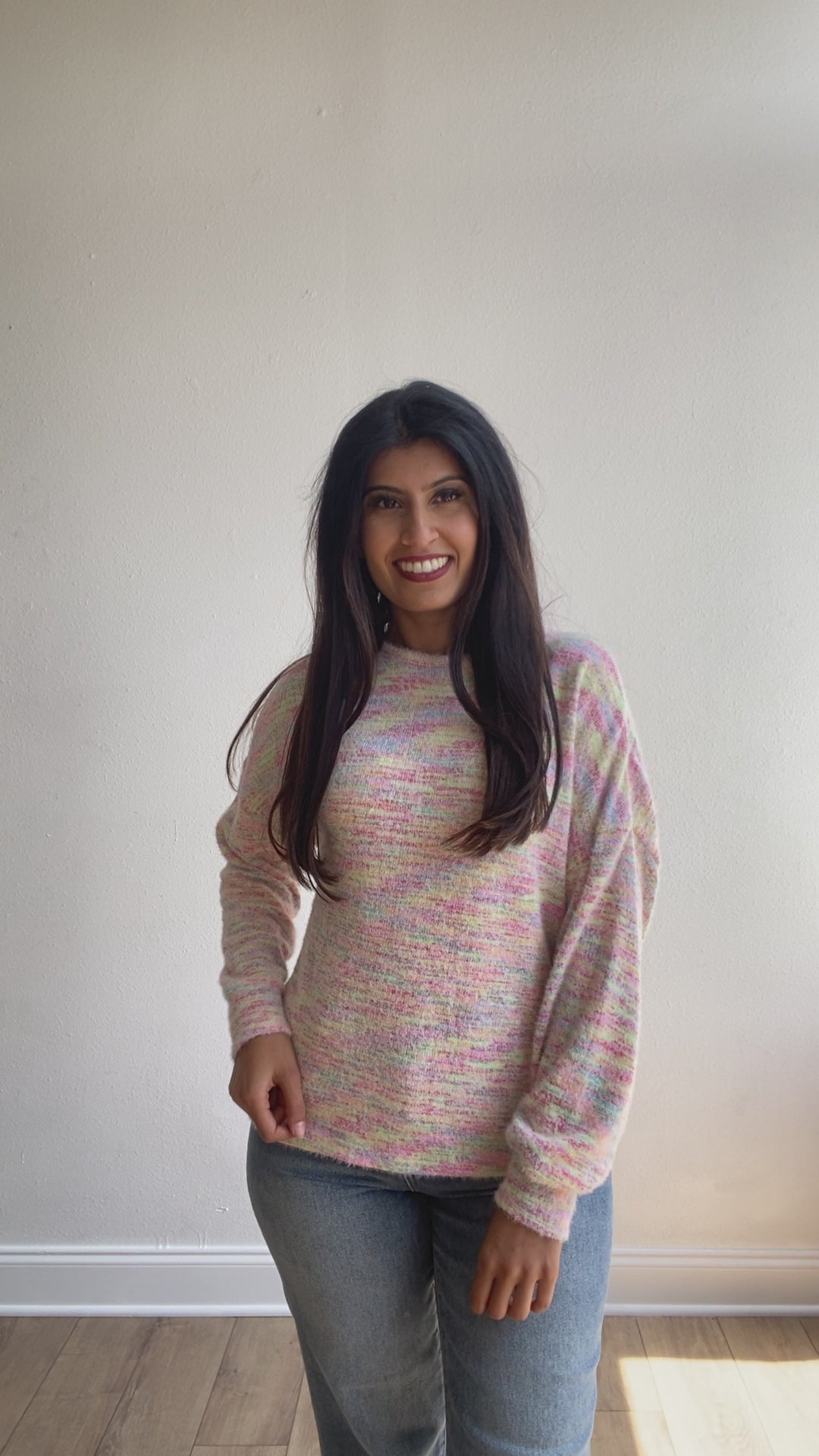 Brighter Days Multicolor Heathered Sweater