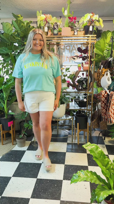 Sunkissed On Turquoise Relaxed Fit Tee