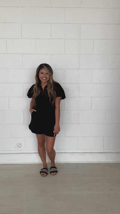 Black Knit Shorts