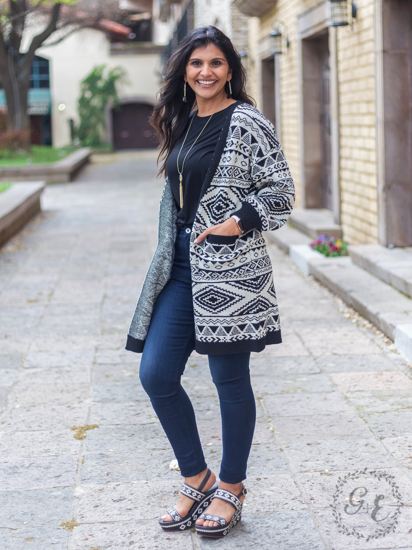 Let's Cozy Up Sweater Cardigan with Pockets, Black