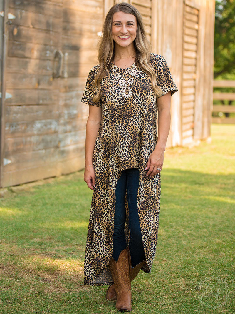 Feline Mighty Fine Leopard High-Low Top