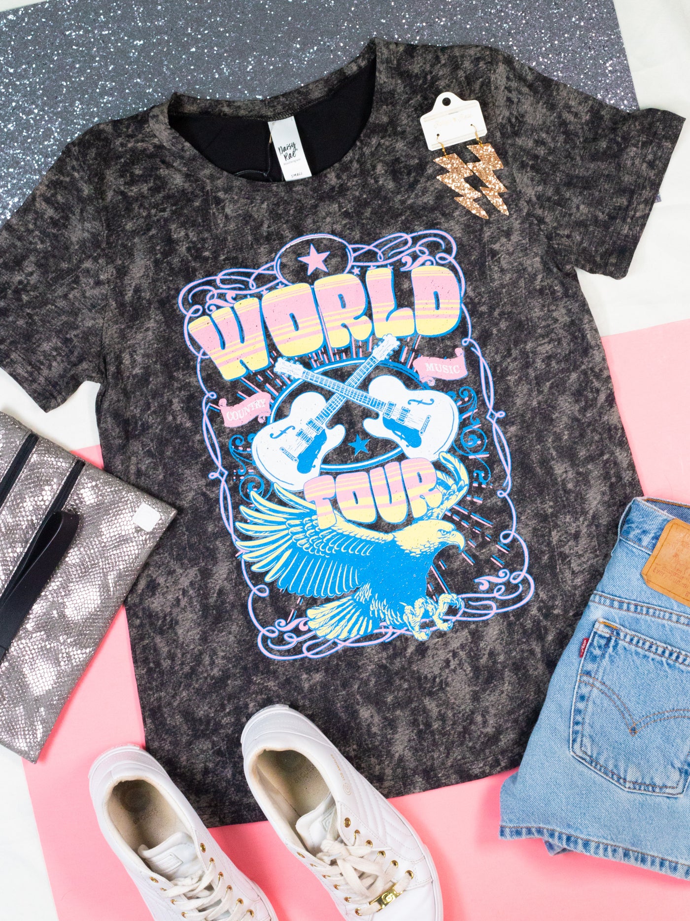 World Tour on Deep Dive - Acid Wash Tee