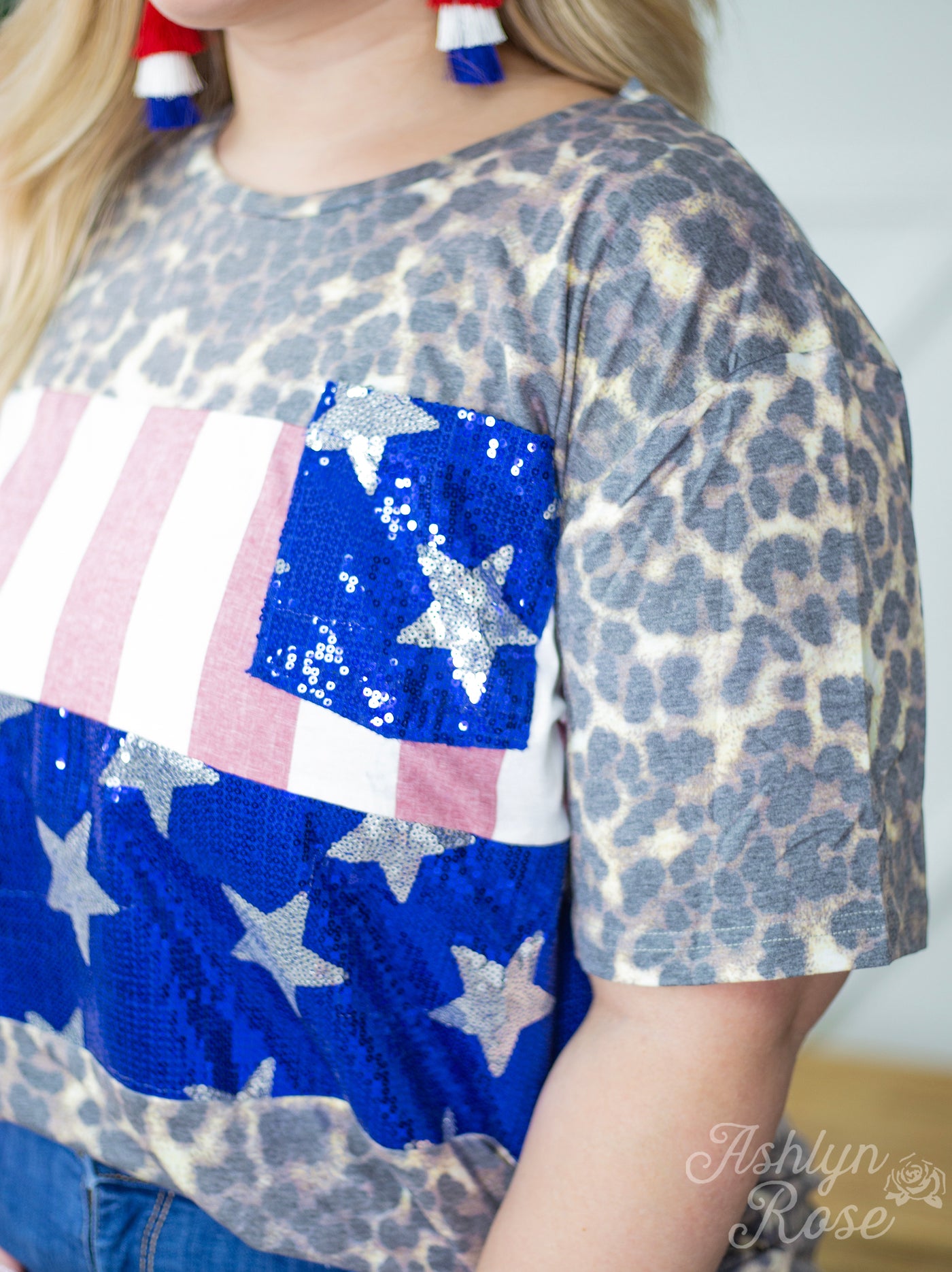 Party Rock Anthem Leopard and Sequin Tee