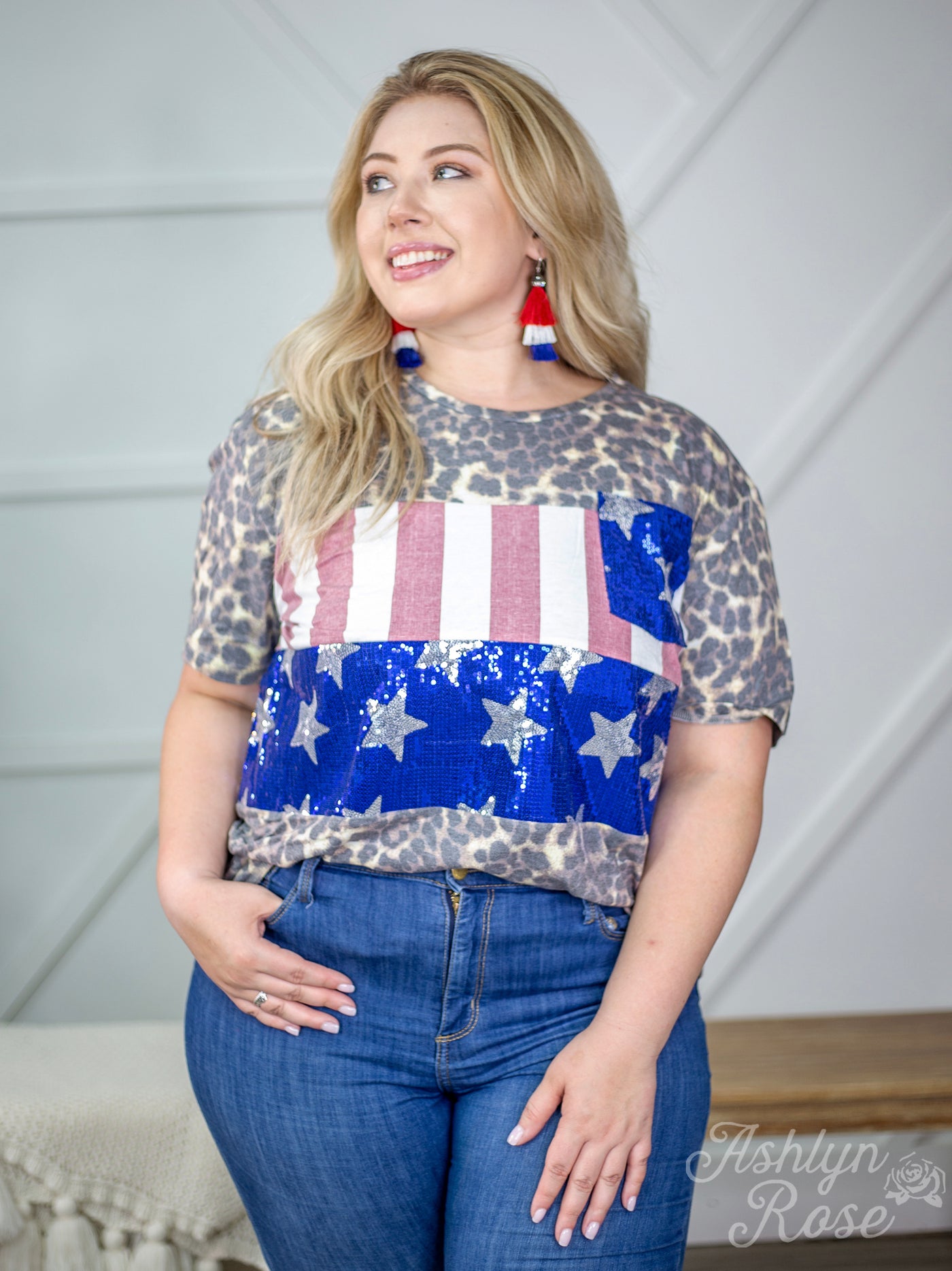 Party Rock Anthem Leopard and Sequin Tee