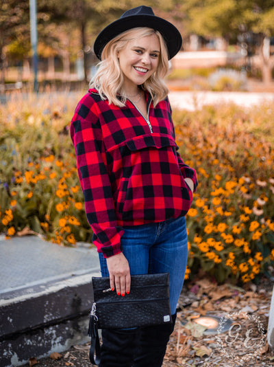 Checker Me Out Pullover With Pockets