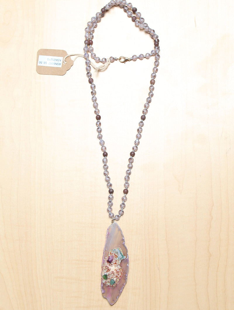 Mythical Sea Crystals Stone Necklace