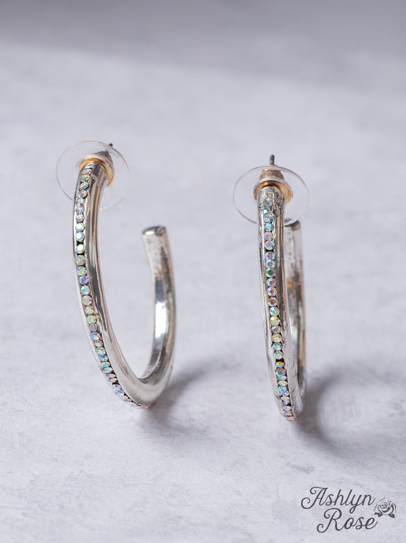 ALL ABOUT ME IRIDESCENT HOOP EARRINGS