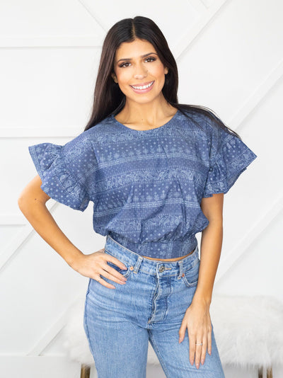 Emily Jane Contemporary Top, Chambray