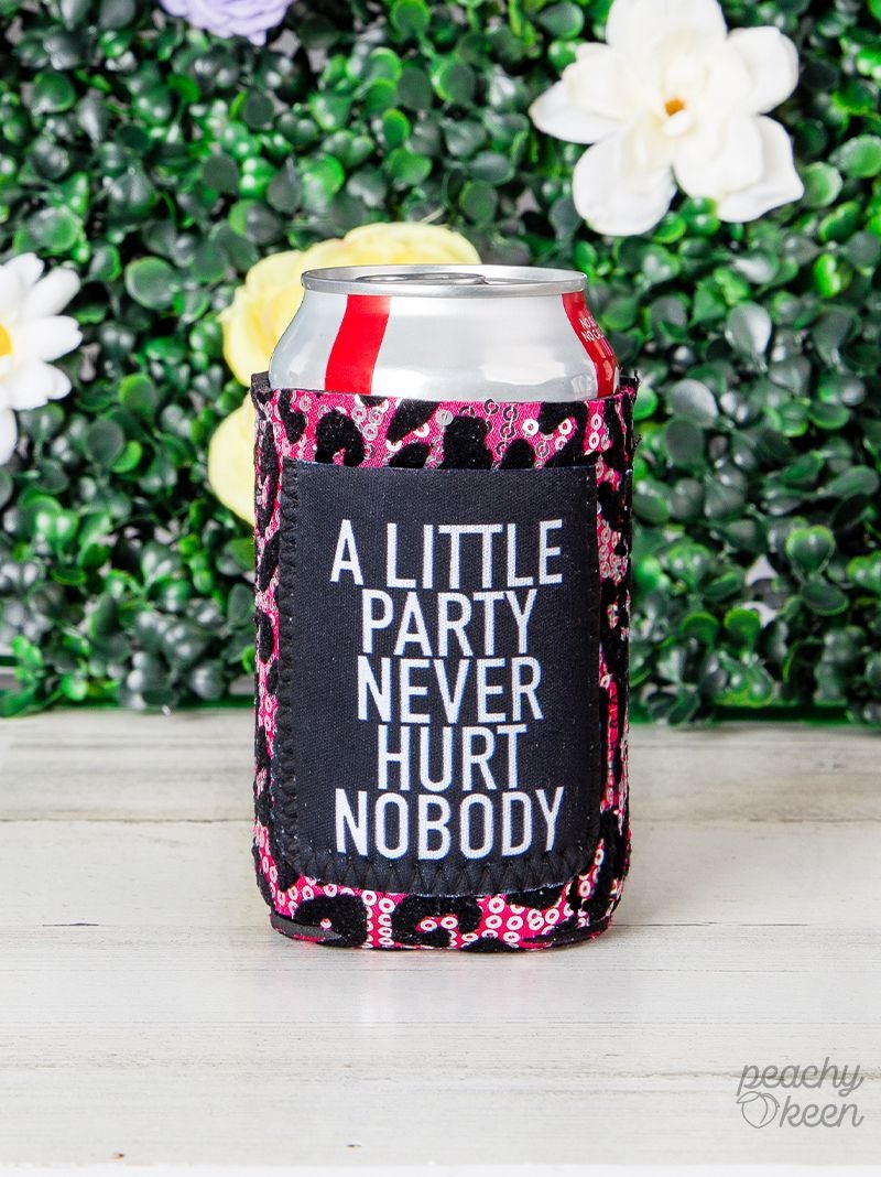 A Little Party Never Hurt Nobody Sequin Can Cooler
