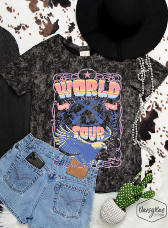 World Tour on Deep Dive - Acid Wash Tee