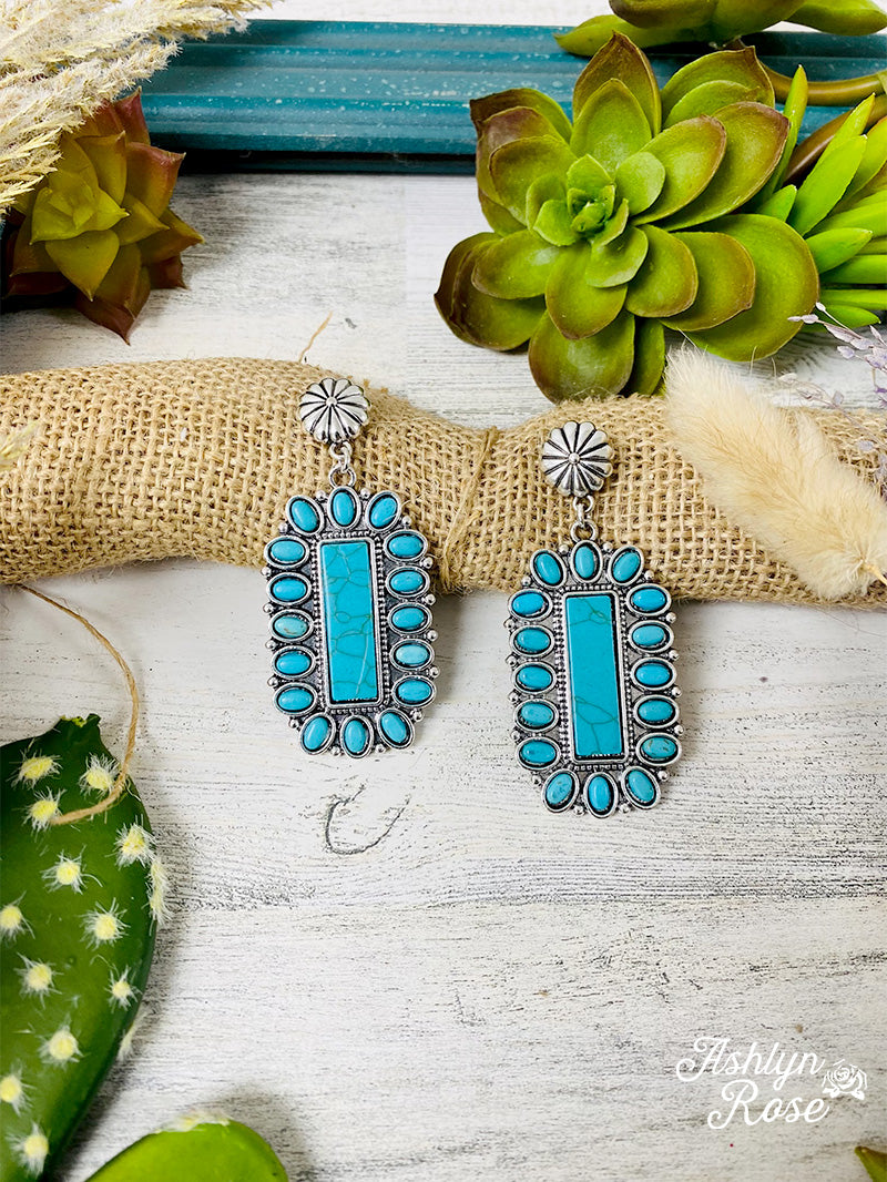 I'll tell you what I want turquoise Stone Silver earrings