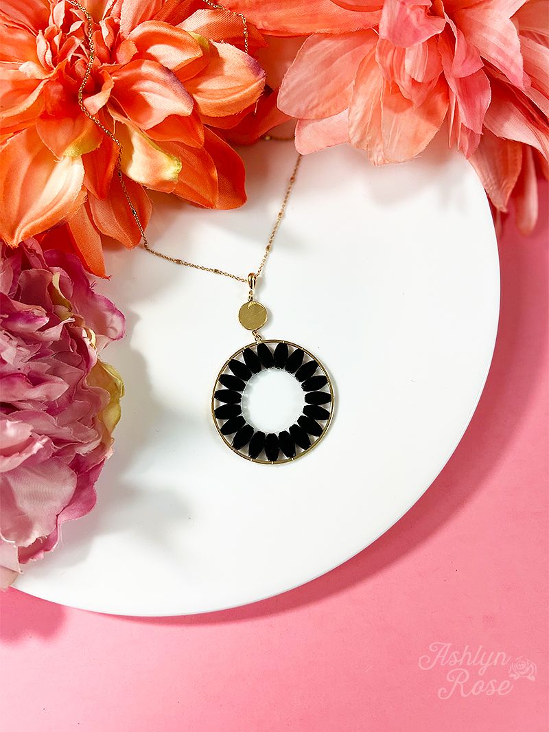 Never Ending Beaded Necklace in Black