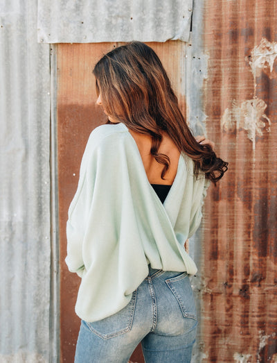 Never Looking Back Sweater in Mint