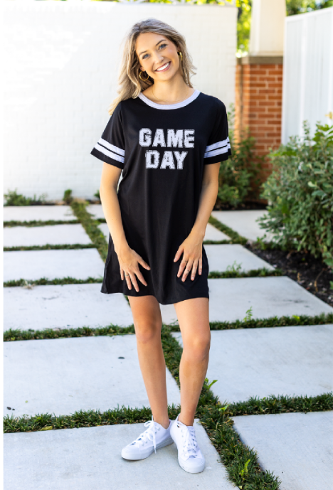 Game Day on Black Team Spirit Dress