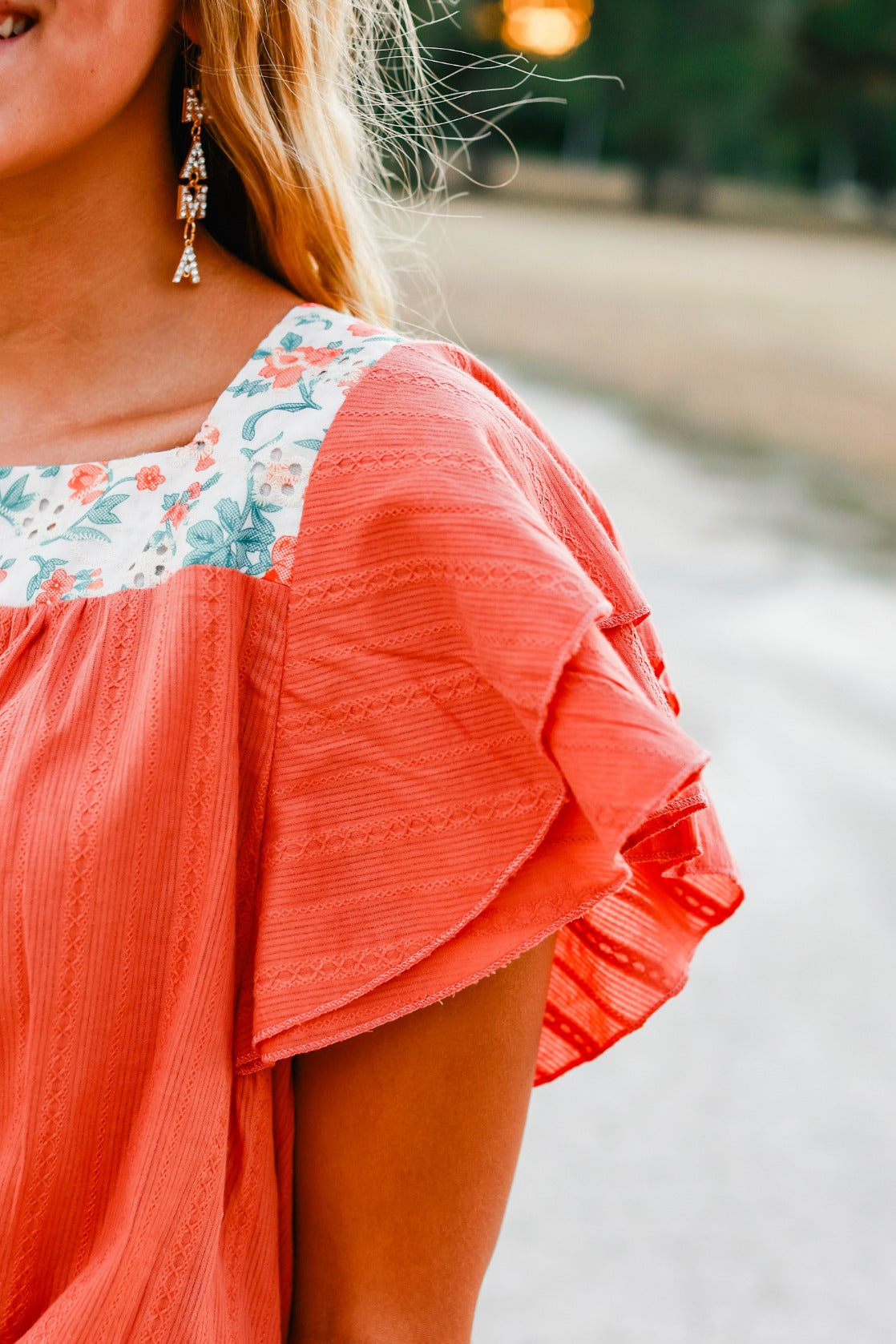 Florally Yours Orange Top