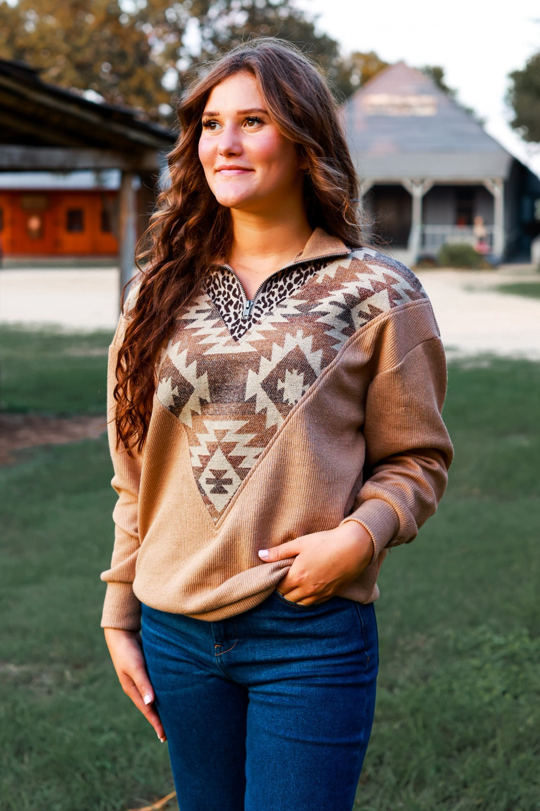 Searching For Adventure Pullover in Tan