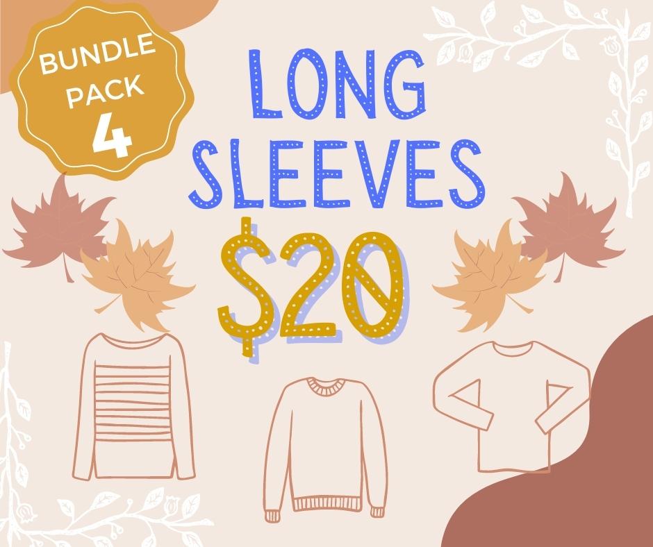 Long Sleeve SAMPLES Bundle Pack (ALL SIZE SMALL)