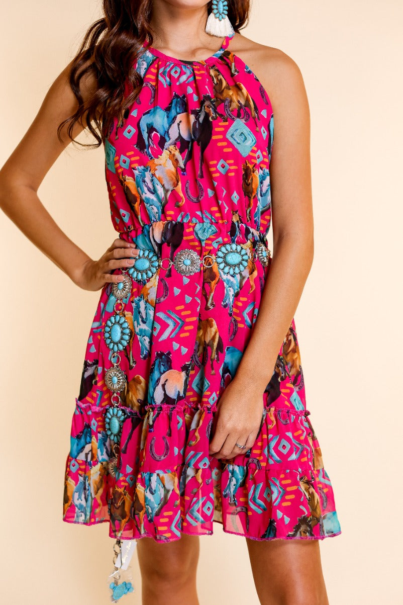 Wide Open Spaces Horse Printed Dress