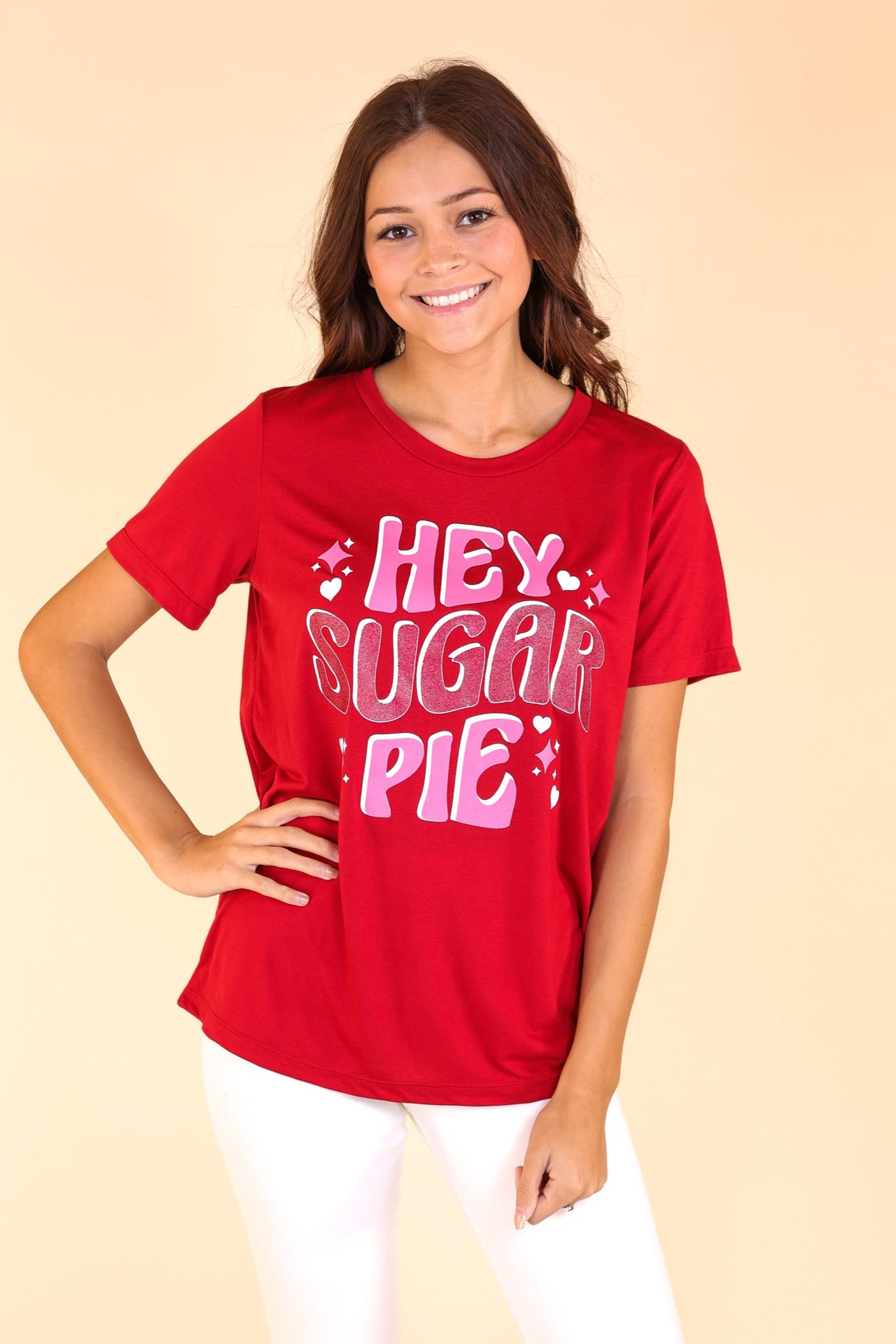 Hey Sugar Pie on Crimson Tee