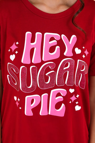 Hey Sugar Pie on Crimson Tee