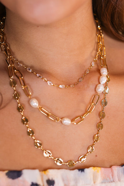 Fresh Water Pearl Necklace Layered