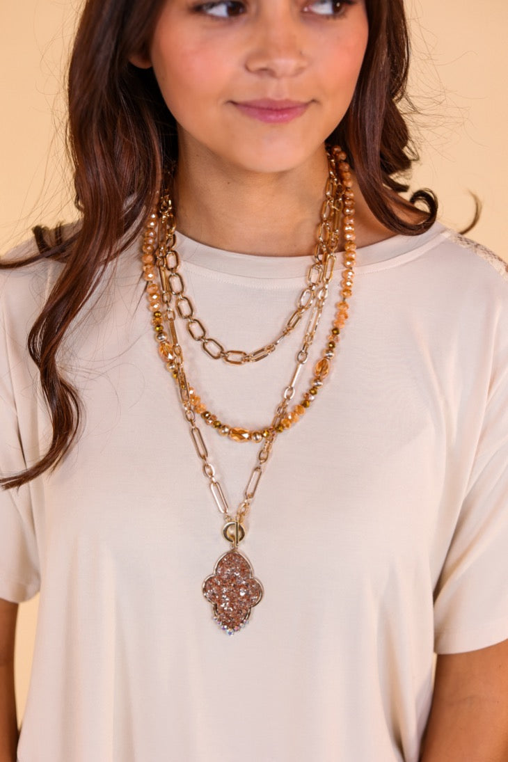 Two is always better than one gold layered necklace