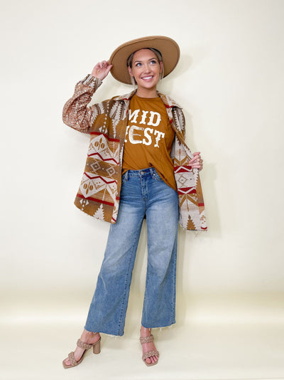 Mid West on Perfect Company Boxy Crop in Tan